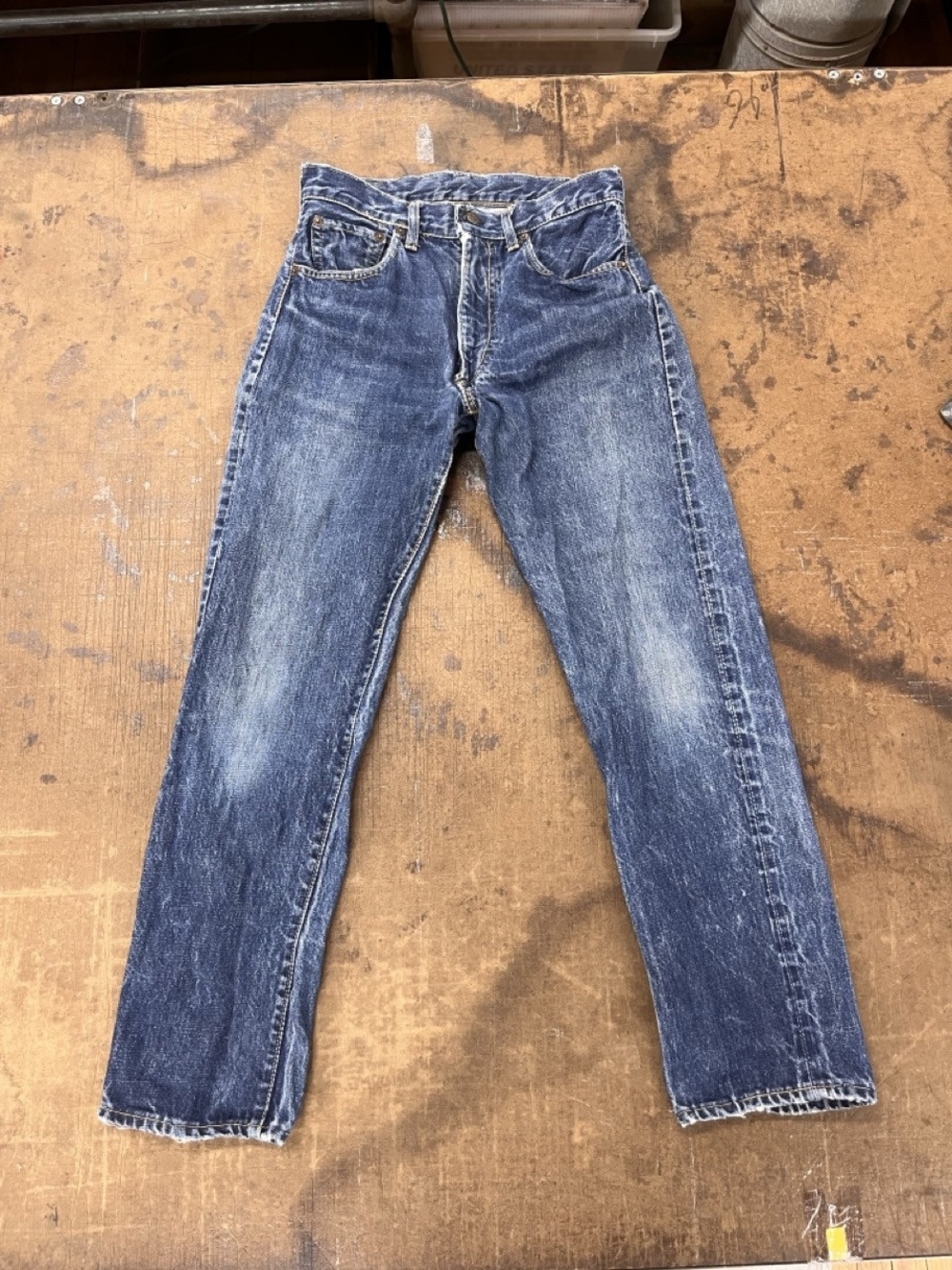 Vintage LEVIS 505 501 501ZXX Jeans Big E 1960s Denim 28x28 Talon Zipper